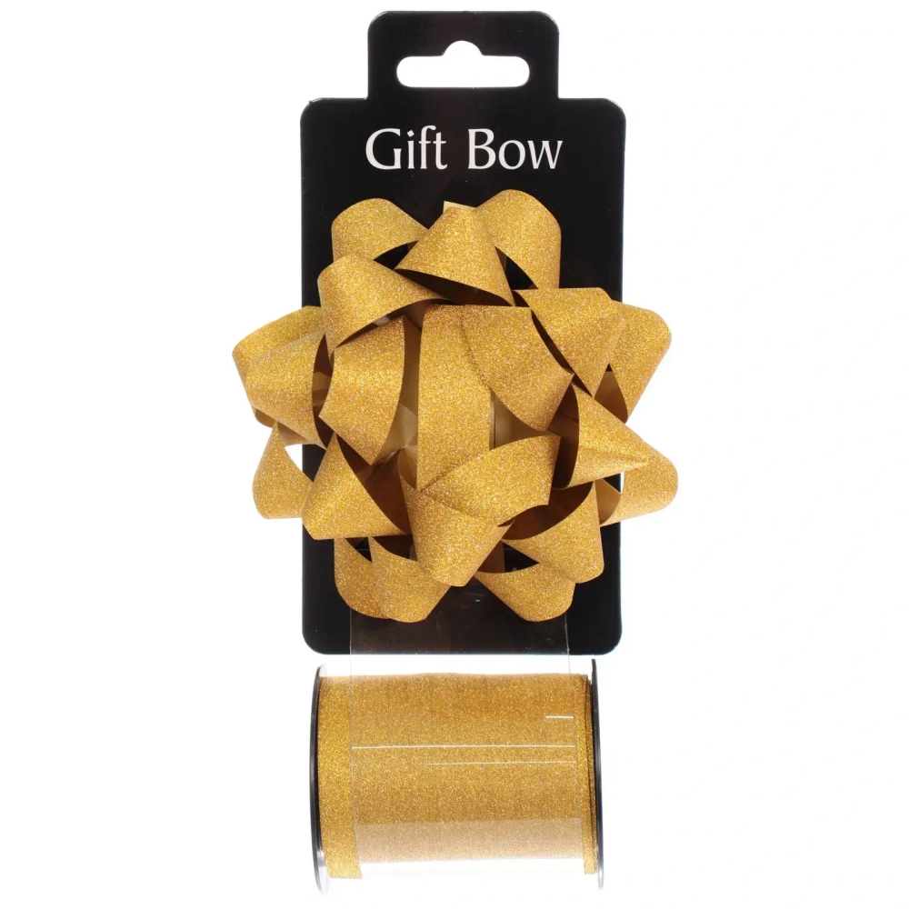 Набор для декорирования «Мерцание» бант d=10 см, лента 1,6 см (10м), Шампань