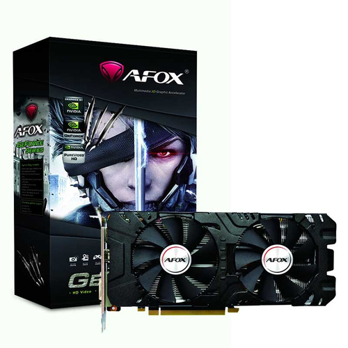 Видеокарта AFOX NVIDIA GeForce GTX1660, 6Гб GDDR6, 192 бита, Retail, PCIe3.0, 2xFAN, 2-SLOT, 120Вт, HDMI, DVI, DP (AF1660-6144D5H2)