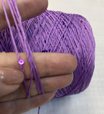 Пряжа на бобине (Италия)95% хлопок с пайетками 5% п/л 100г-450м 335г