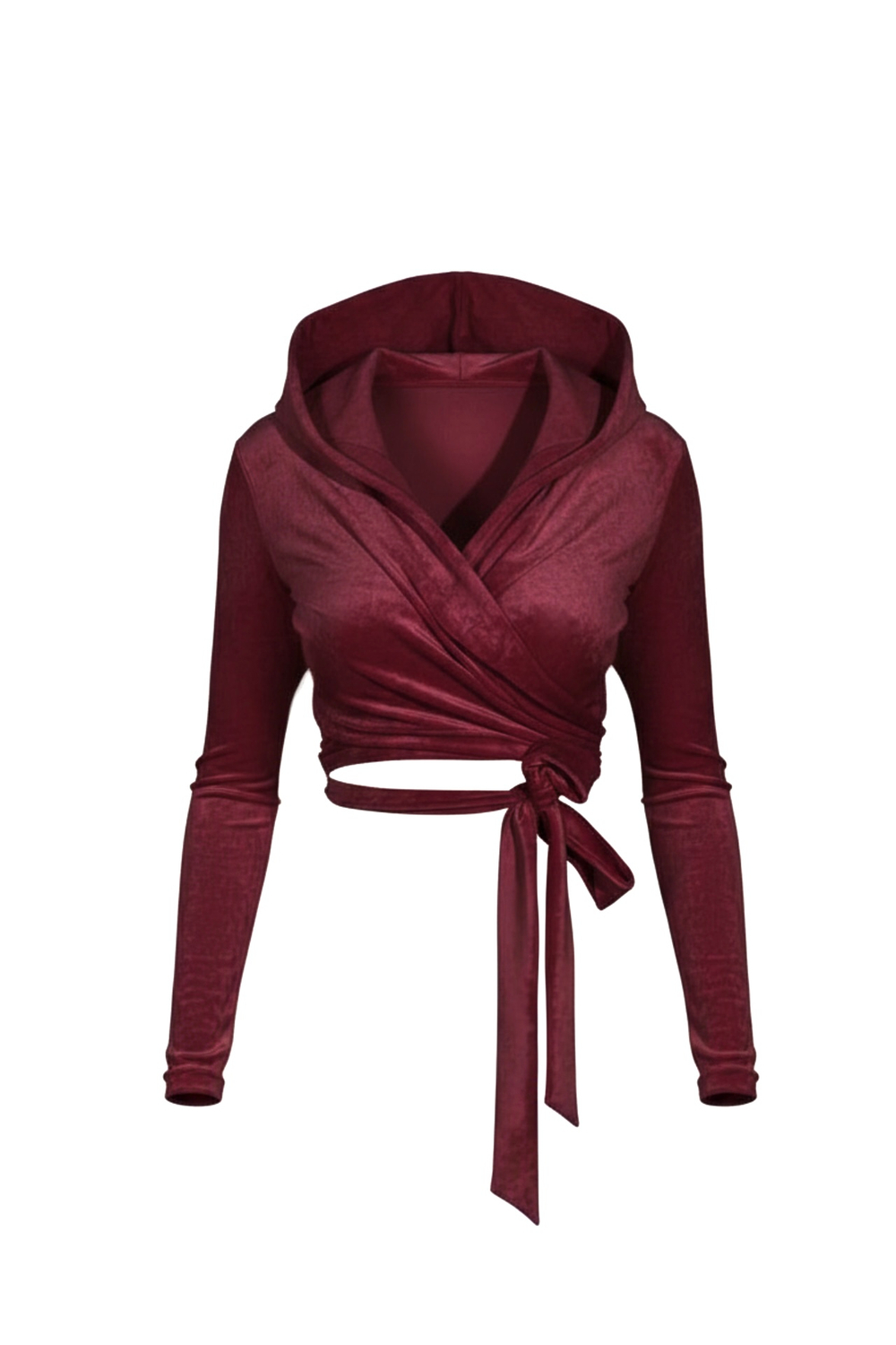 Костюм из велюра в винном