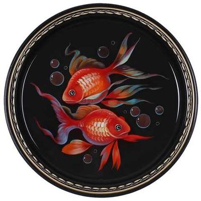 Zhostovo metal tray A5D070425219