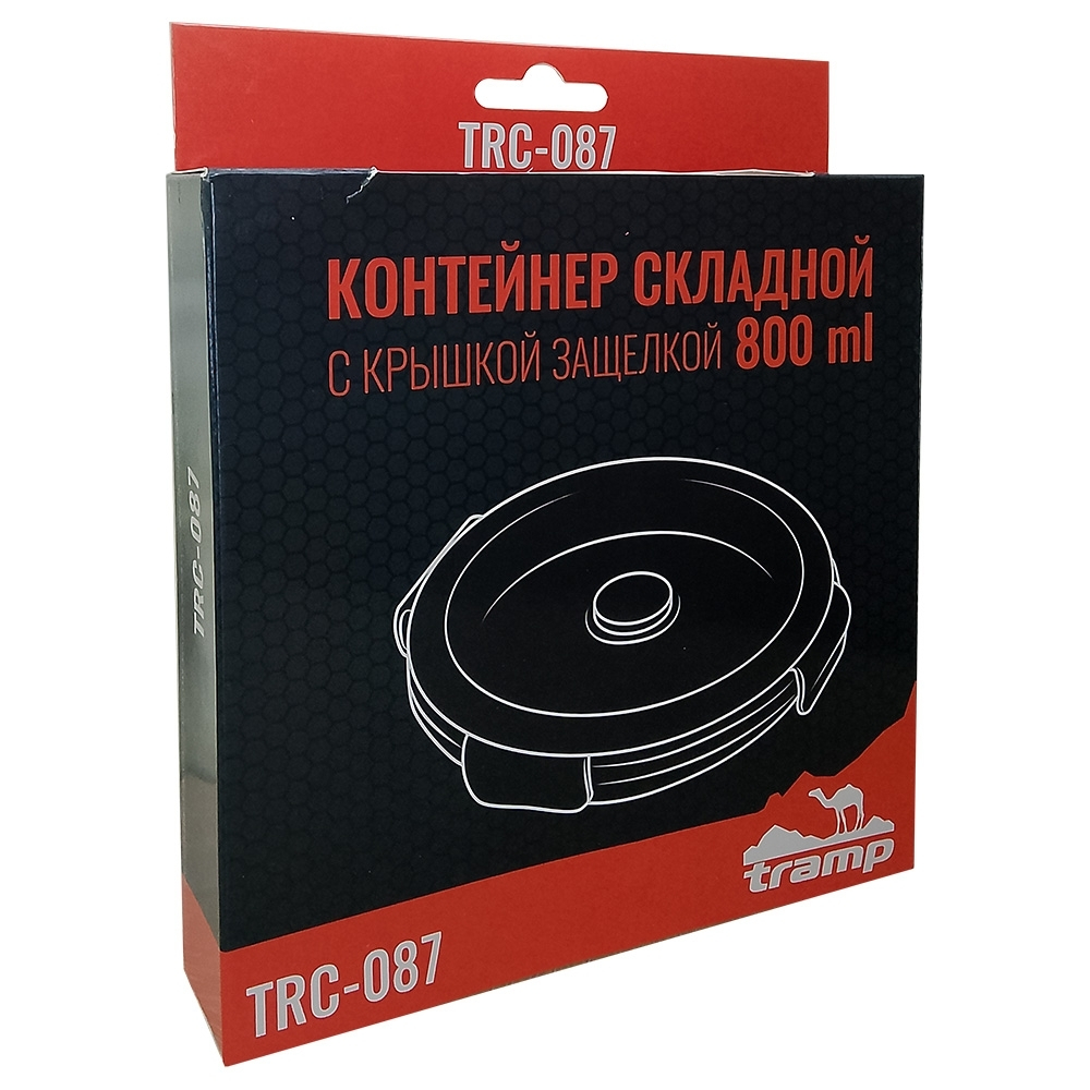 Tramp Контейнер складной с крышкой-защелкой 800 мл, TRC-087, оливковый