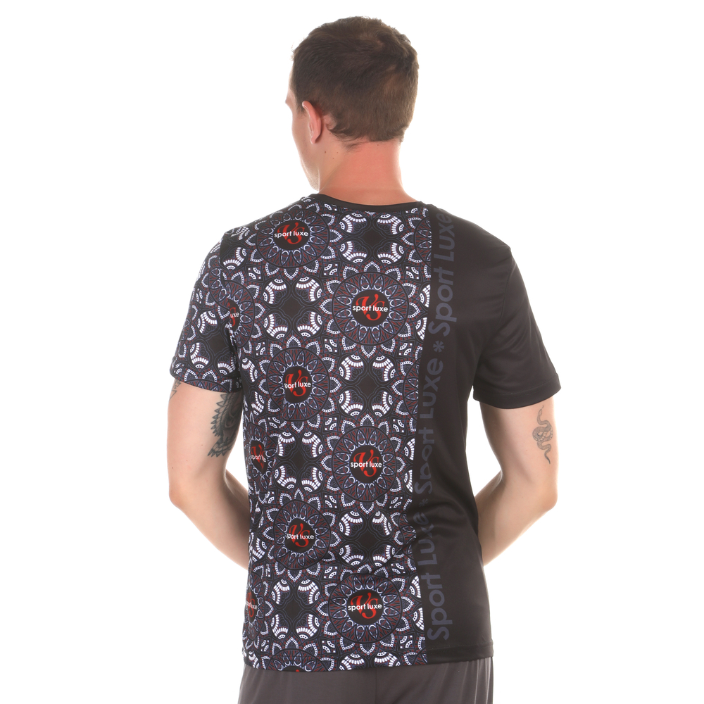 Мужская футболка черная с узором Sesmik by Vlad Sedov VS003/VS0019