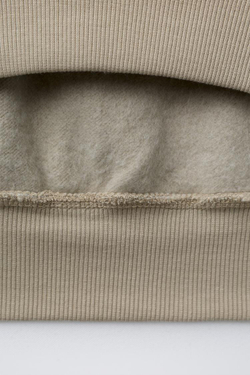 ZARA БАЗОВОЕ ХУДИ С КАПЮШОНОМ, БЕЖЕВЫЙ