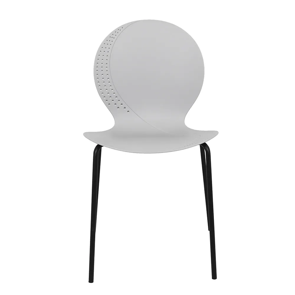 Комплект из 4-х стульев Bradex Home Wave серый с черными ножками