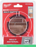 Коронка Milwaukee Big Hawg 82мм (4932464932)