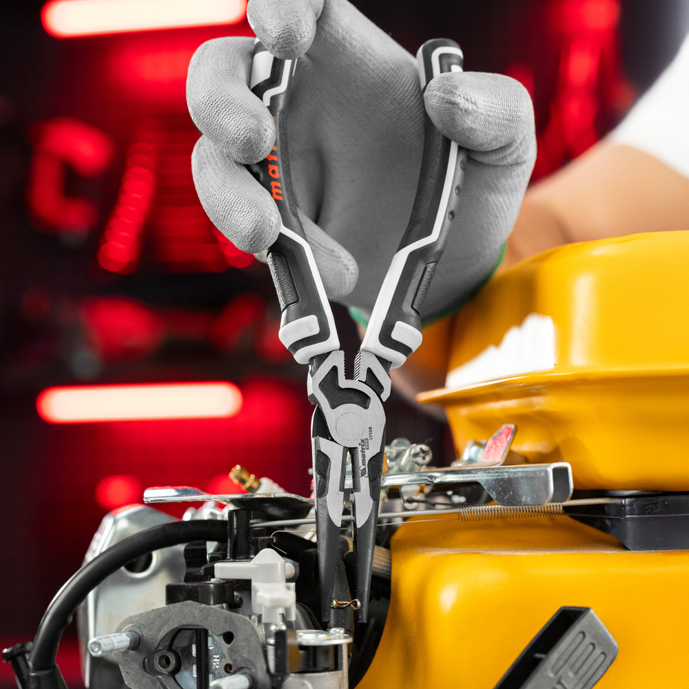 Длинногубцы прямые 205 мм, усиленная система, Pro Matrix