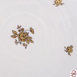 Тарелка для торта Queen's Crown Золотая роза 30 см