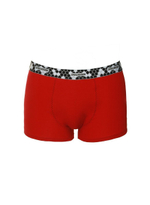 Мужские трусы-боксеры с широкой резинкой с рисунком в виде сот (Размер: M) (Цвет: темно-синий)