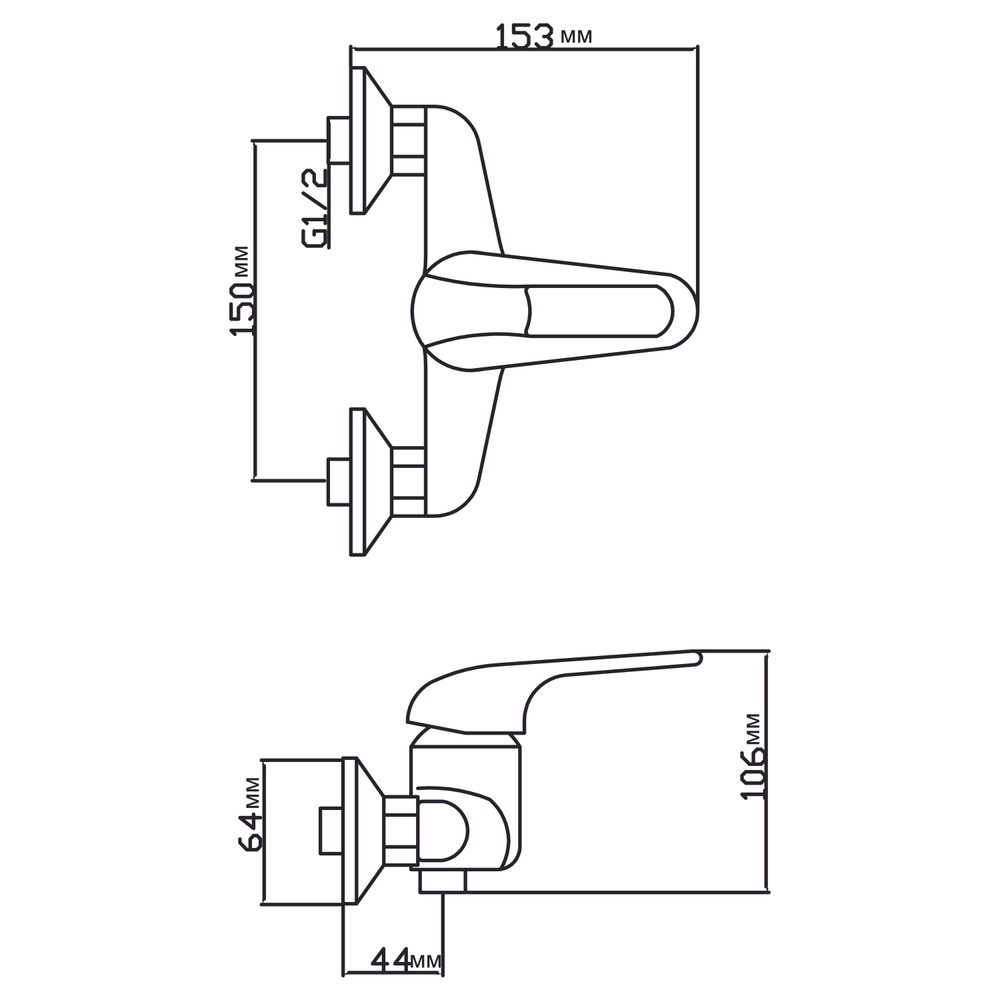 Смеситель для душа 40k MIXLINE ML05-07