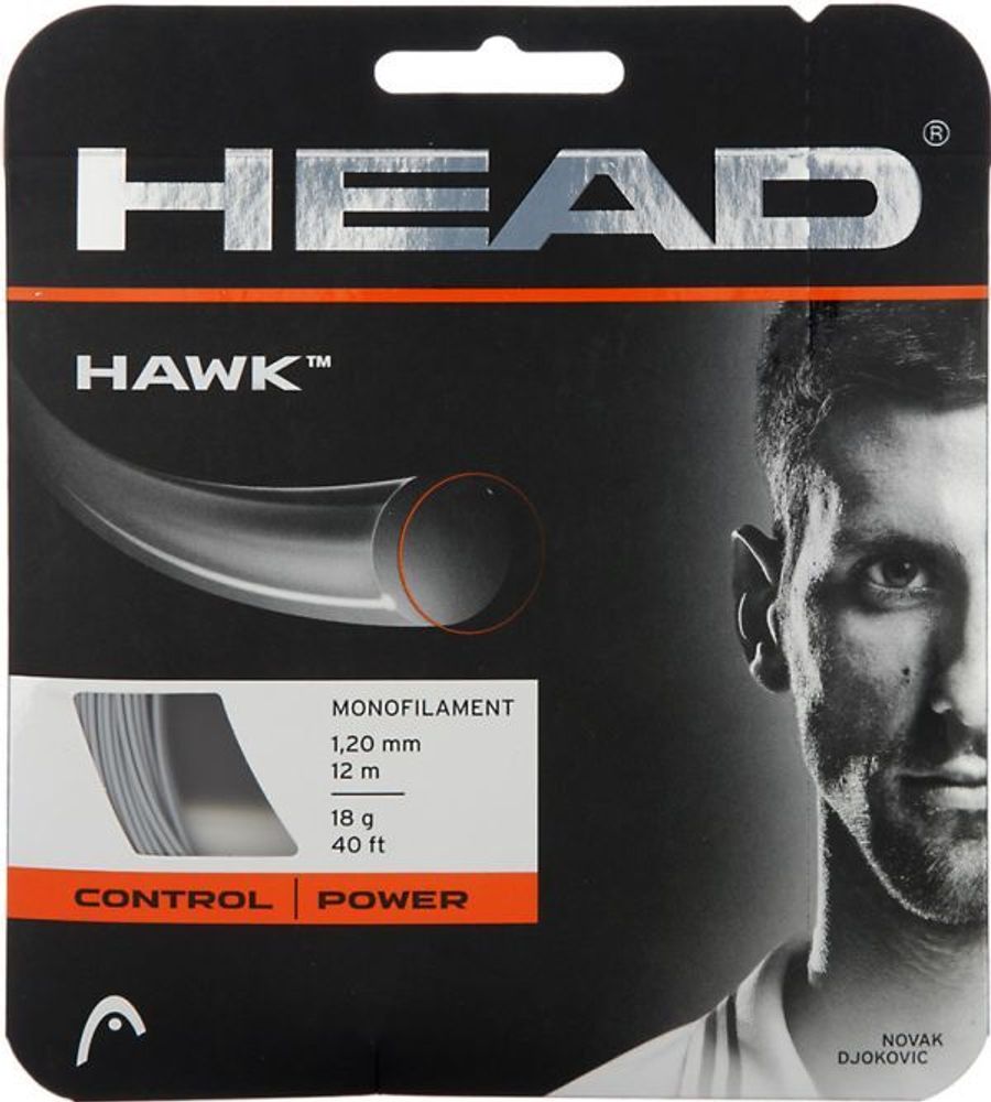 Теннисные струны Head HAWK (12 m) - серый