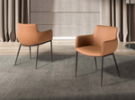 Стул Angel Cerda 4177 из коричневой экокожи