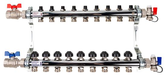 Коллектор Рехау HKV 10 (на десять контуров) для радиаторного отопления (12181013001)