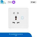 Универсальная розетка 10А-W Wi-Fi eWeLink