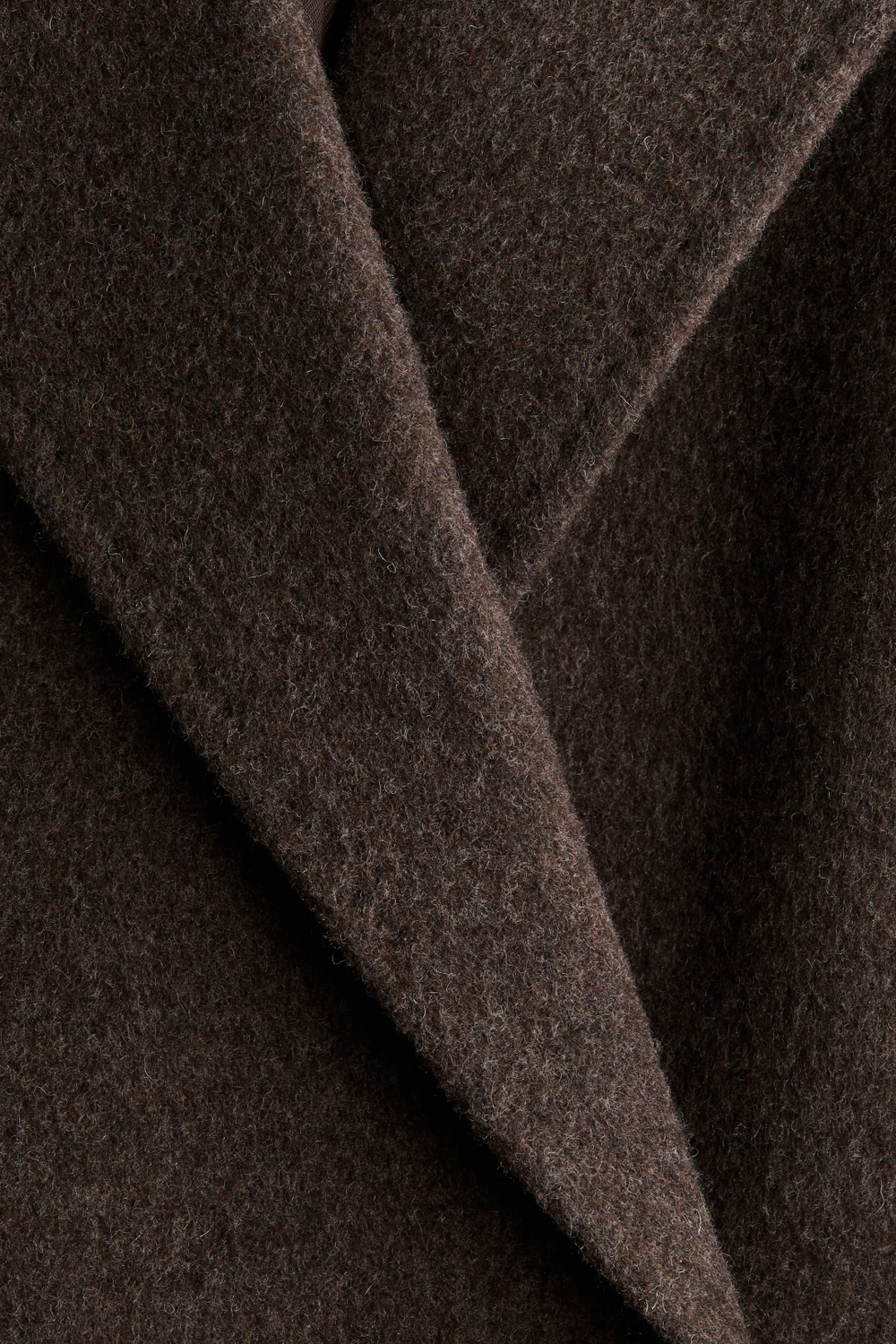 H&M Пальто из смесовой шерсти с поясом, темно-коричневый