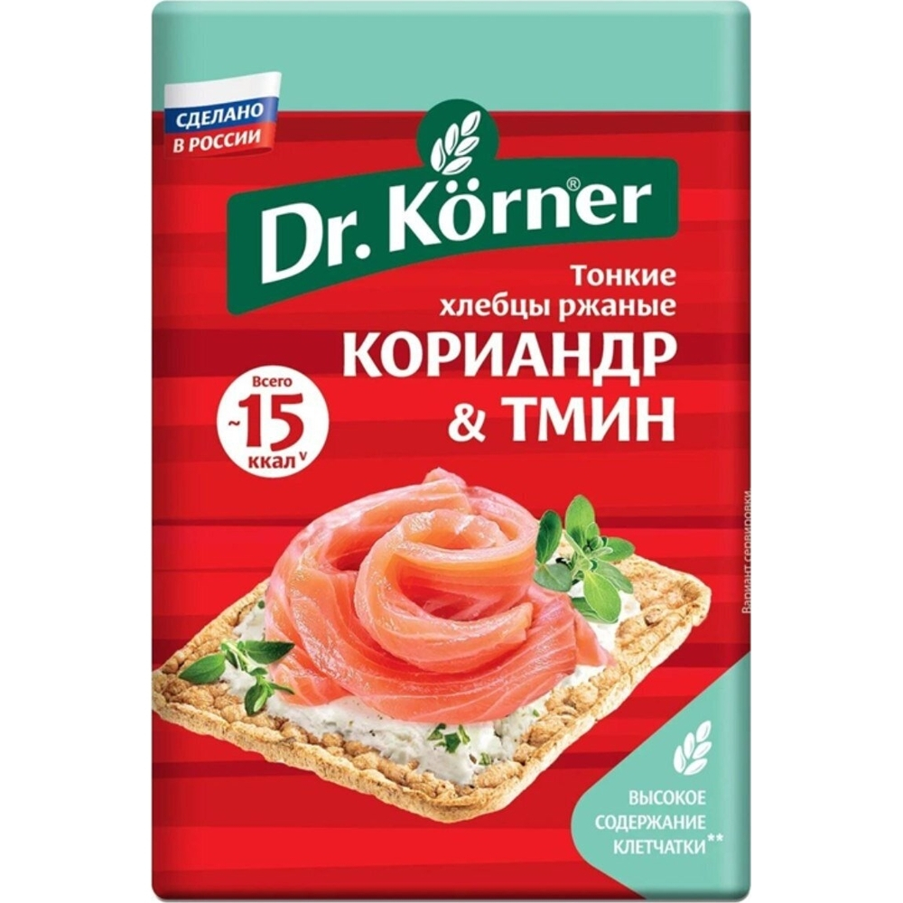 Хлебцы Dr.Korner ржаные с кориандром и тмином 100 г