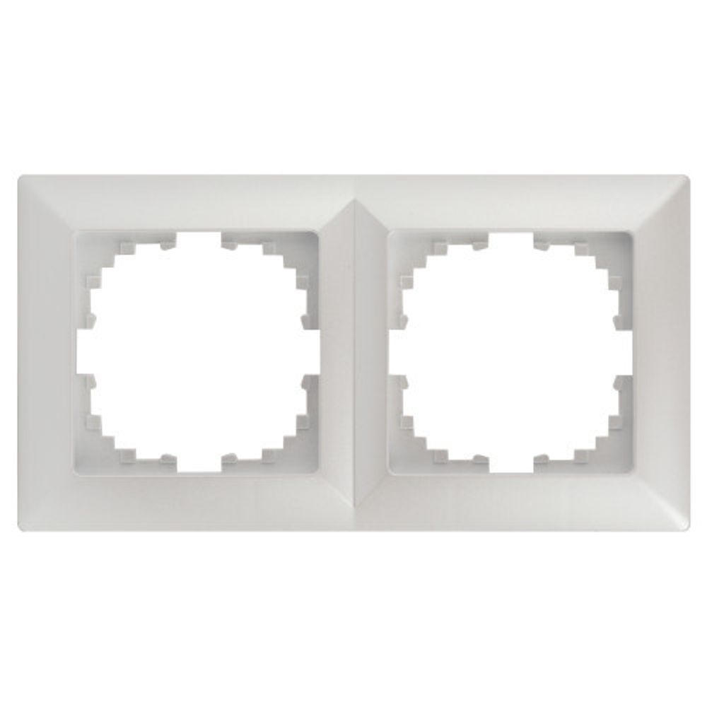 Рамка для розеток и выключателей Intro Solo 4-502-06 на 2 поста, СУ, перламутр