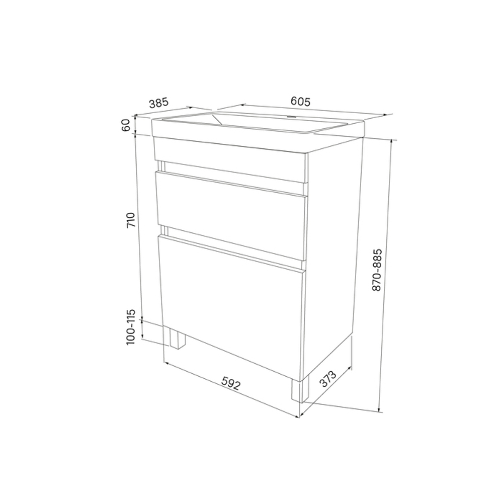 Тумба напольная с ящиками IDDIS Zodiac, белая, 60 см, ZOD6CBFi95