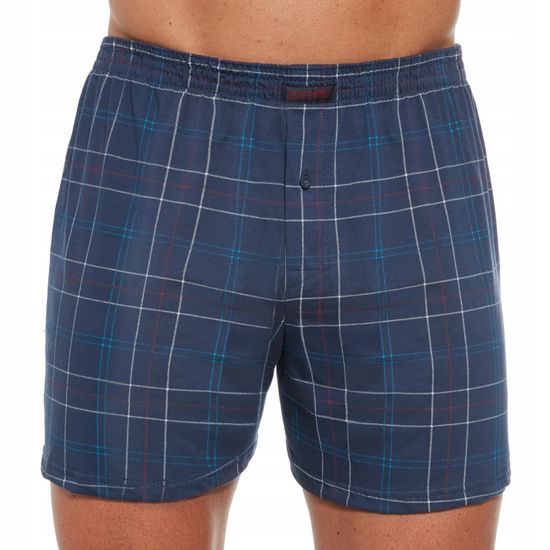 Трусы мужские семейные для больших мужчин Cornette Comfort 008/268 ,тёмно-синие в белую клетку