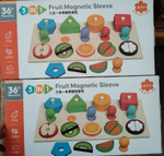 Развивающая игрушка 3 в 1 деревянная (2 вида сортер, рыбалка), коробка C-41639