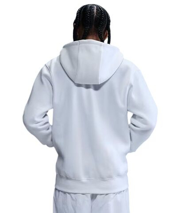 Мужская теннисная кофта Nike Club Full-Zip Fleece - white/white/black