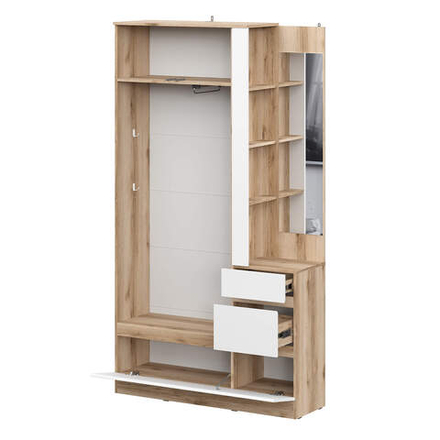 Брауни (МебФонд) Вешалка с зеркалом (прихожая)