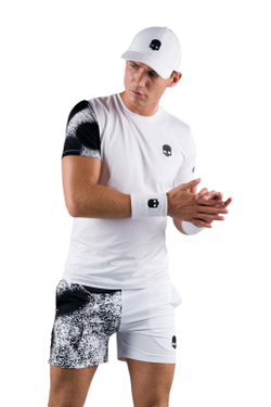 Мужская теннисная футболка Hydrogen Bicolor Spray Tech Tee Man - white