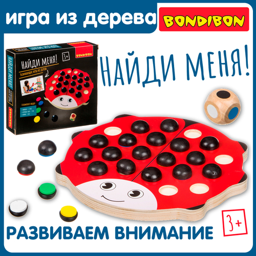 Развивающая игра из дерева Найди меня