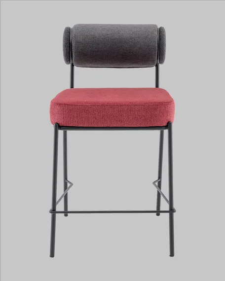 Полубарный стул Roller, тёмно-серый, бордо