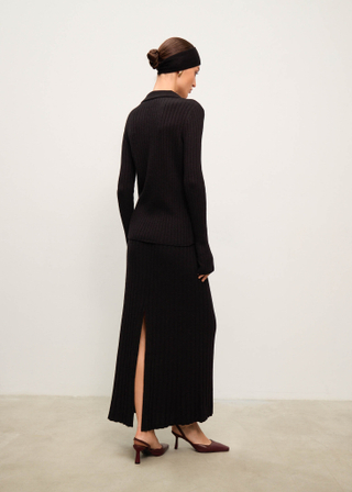 Юбка KIRA с разрезом, чёрный