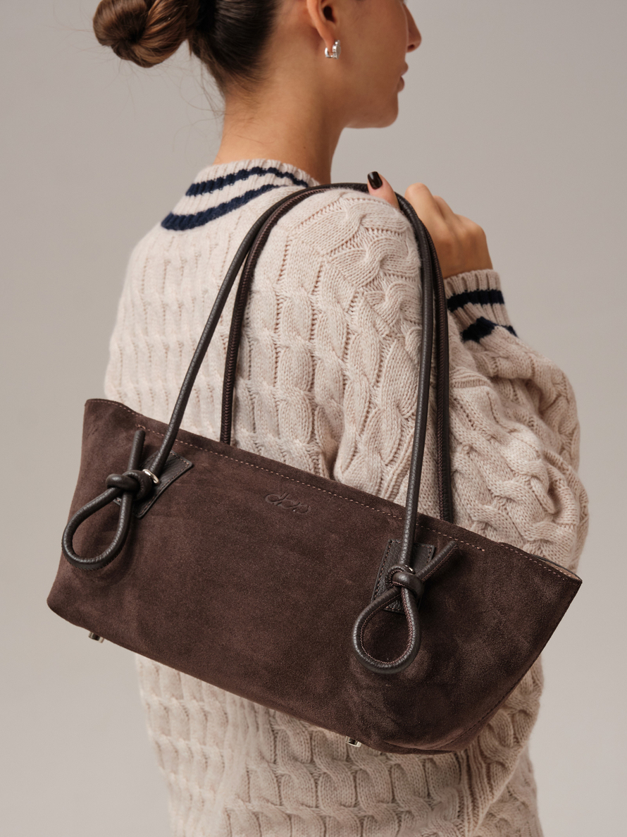 Замшевая сумка DBR 31340 темно-коричневый