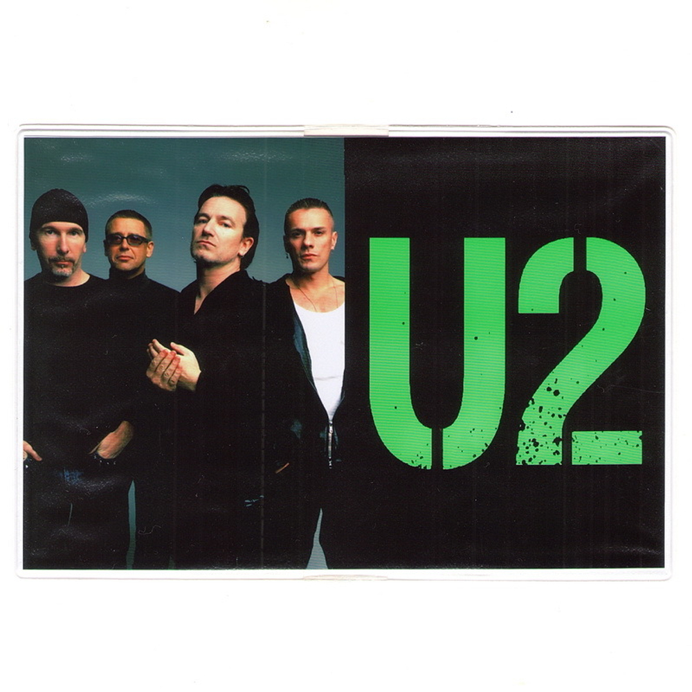 Обложка U2 группа/зеленое лого (225)