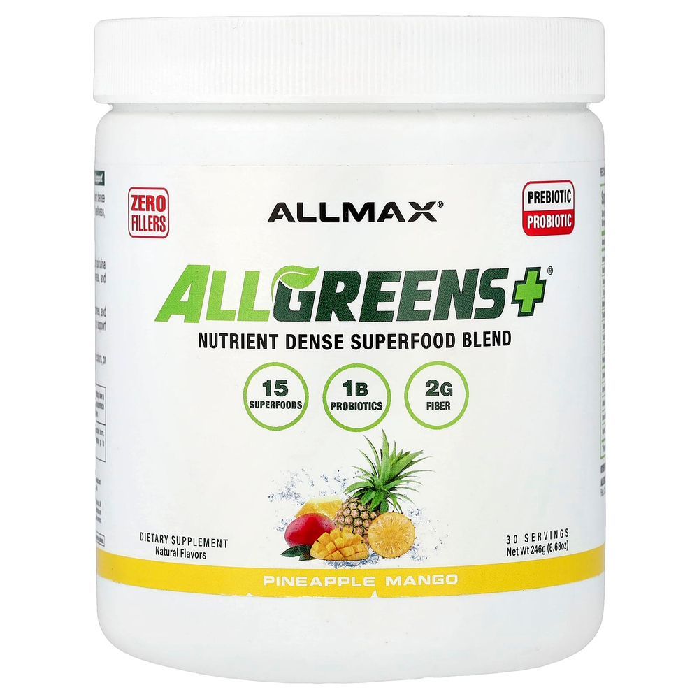 ALLMAX, ALLGREENS+®, ананас и манго, 246 г (8,68 унции)