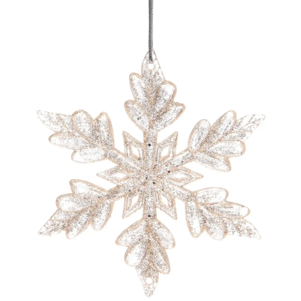 Подвеска «Ледяная снежинка» 9,5 см, Золото