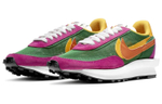 Sacai x Nike Waffle pine grey Mesh Waffle Low Aid Sports Casual Shoes Same Color Korean Version