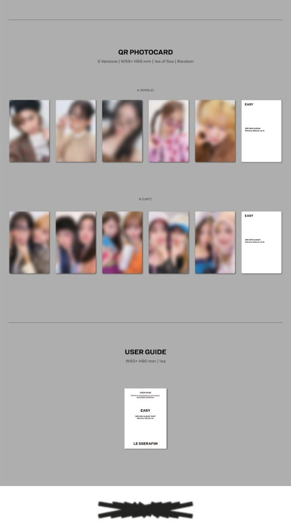 Альбом LE SSERAFIM - 3rd Mini Album 'EASY' (Weverse Albums ver.)