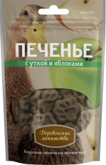Печенье для собак утка и яблоко Деревенские Лакомства 100гр
