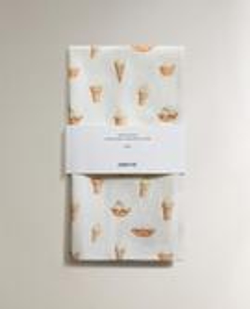 ZARA HOME НАБОР КУХОННЫХ ПОЛОТЕНЕЦ С ПРИНТОМ МОРОЖЕНОГО (2 ШТ.), ЖЕЛТЫЙ