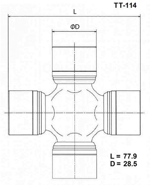 Крестовина карданного вала TOYO TT114