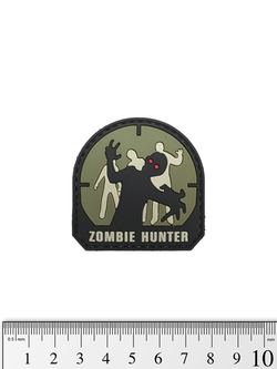 Шеврон Zombie Hunter малый PVC. Олива