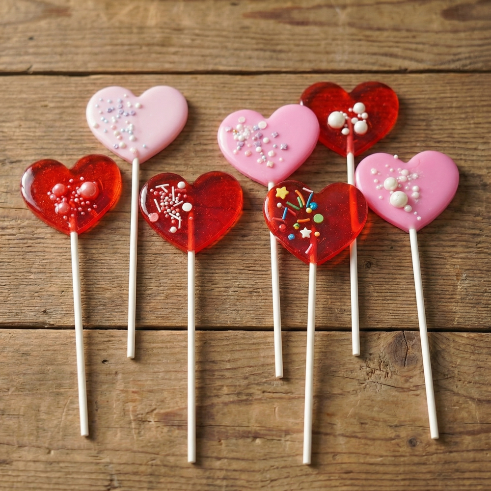 Карамель леденцовая «Сердце» на основе подсластителя изомальт