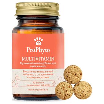 Функциональная кормовая добавка для собак и кошек ProPhyto Мультивитамин, 40 таблеток
