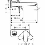 Смеситель для раковины Hansgrohe Talis E 71734000 хром