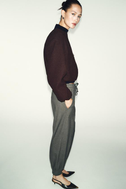 ZARA ДЖОГГЕРЫ С МАНЖЕТАМИ, ХАКИ МЕЛАНЖ