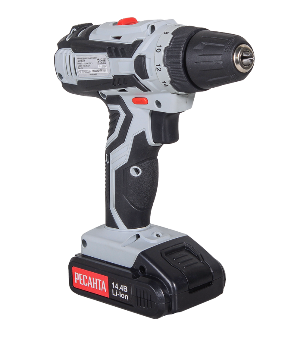 Дрель-шуруповерт аккумуляторная Ресанта ДА-14-2ЛК