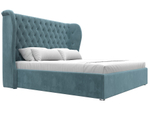 Кровать интерьерная Далия 180, Бирюзовый, Велюр, 108314