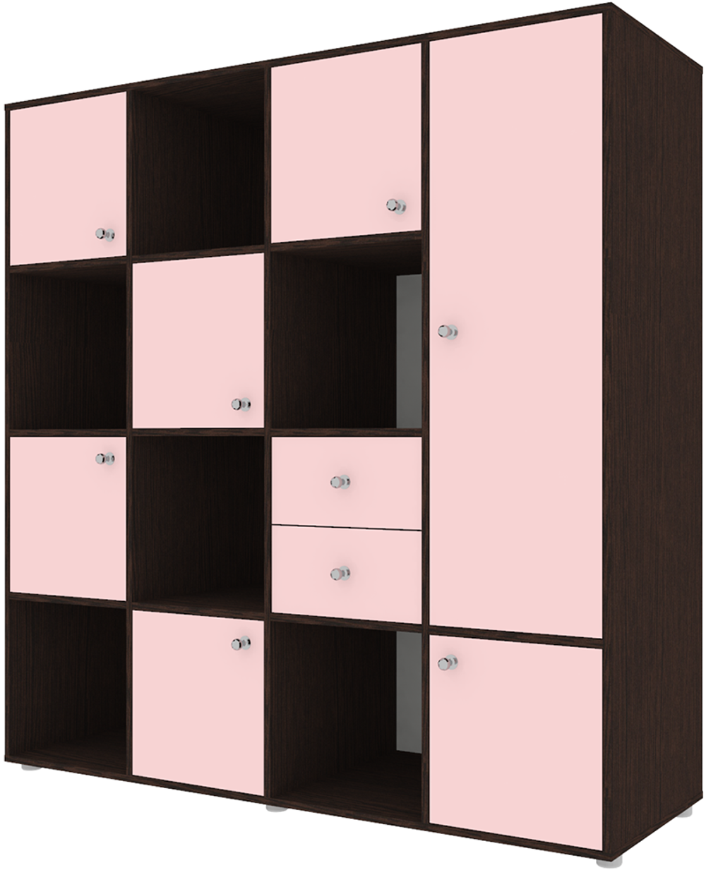 Стеллаж КарИВи Джери 2 Венге Розовый