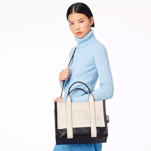 Сумка-тоут Marc Jacobs THE LEATHER COLORBLOCK MEDIUM TOTE BAG IVORY MULTI