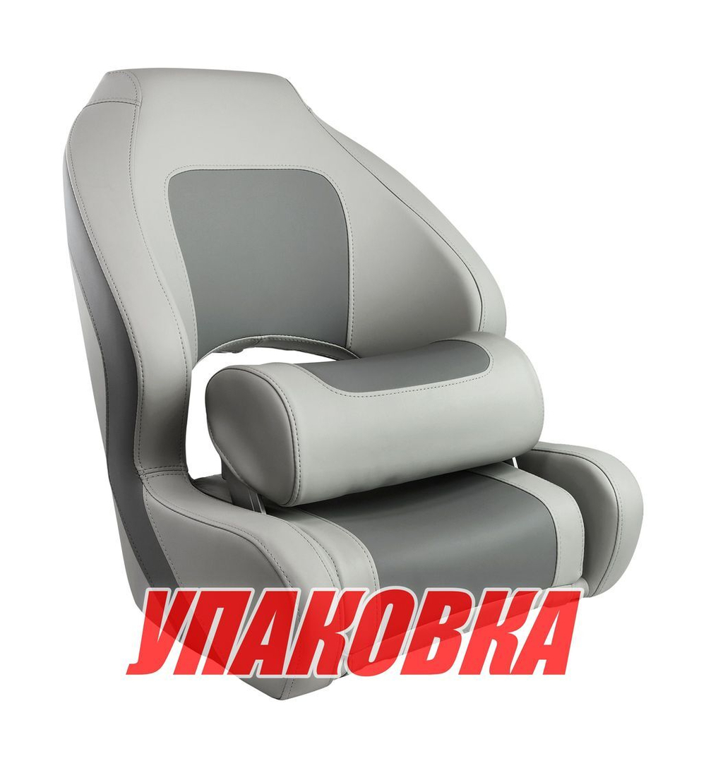 Кресло с болстером Delux Sport Flip Up, обивка угольный/серый винил (упаковка из 2 шт.)