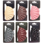 Заколка - краб для волос «AKS - MANTANA», микс 6 цветов, ракушка, 8*5см